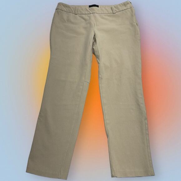 CYNTHIA ROWLEY Women’s 6 Khaki Crop Ankle Pant - Picture 2 of 4